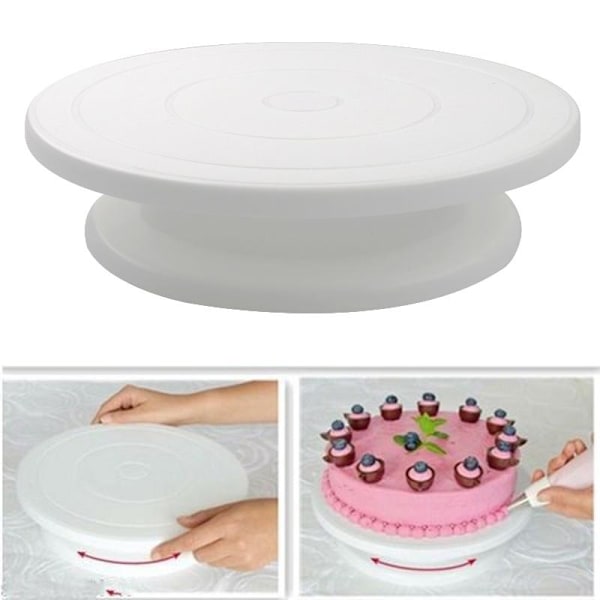 Kakefat Roterende - Bakeutstyr - Cake turntable White Vit