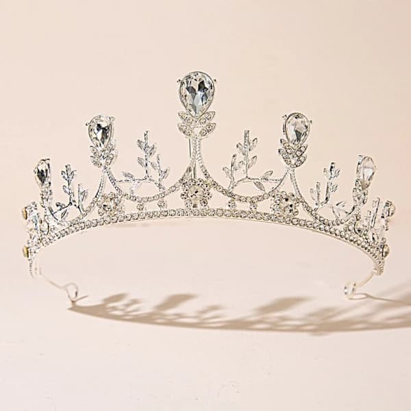 Rhinestone Drottningkrona Barock Drottningkrona SILVER Silver[ca]