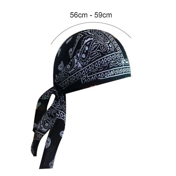 Turban Voksne Mænd Paisley Print Motorcykel Wrap Biker Hat Bandana Hovedbeklædning Skull Cap