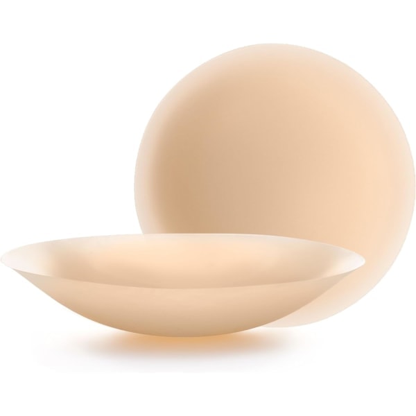 Rintapehmusteet - Tarttuvat itseliimautuvat silikonirintapehmusteet - Uusiokäyttöiset rintapehmusteet naisille matkakotelossa Caramel Small (Sopii AC-kupeille) Caramel Small (Fits AC Cups)