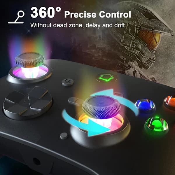 2025 Seneste Model Kablet Spilcontroller til X-BOX-1/One og PC, Understøtter RGB LED, Turbo, Programmerbar Knap, 3,5 mm Stik, Vibration, USB Ga