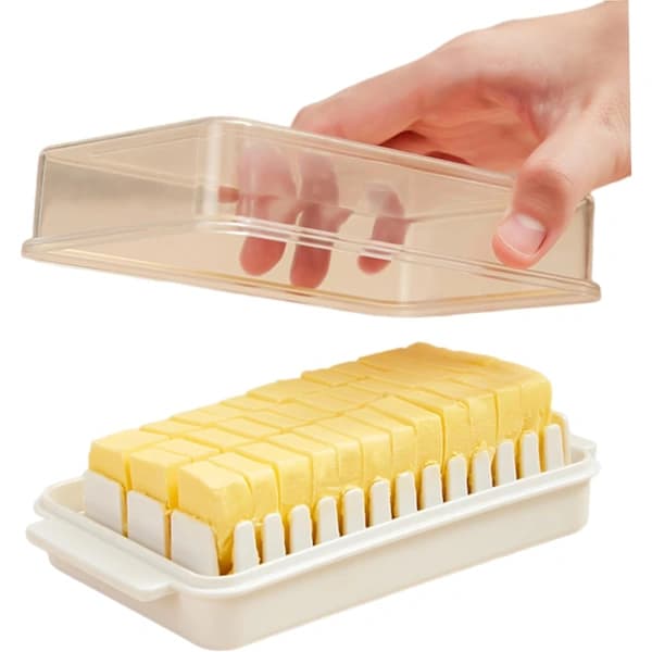To slice butter you need a portable bread storage container, 16.5x9.5x5 cm (White)