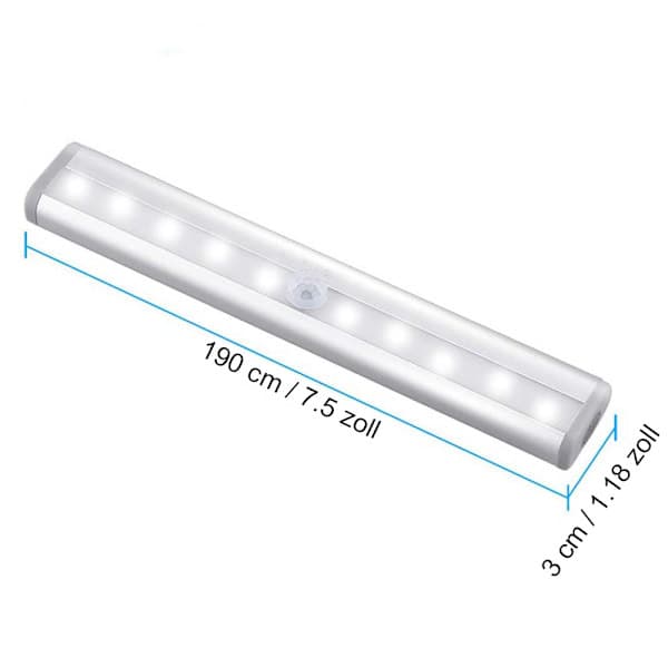 3 stk trådløse LED-lamper med magnetfeste.