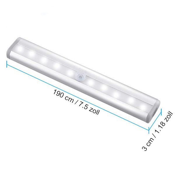 3 stk. trådløse LED-lamper med magnetisk montering.
