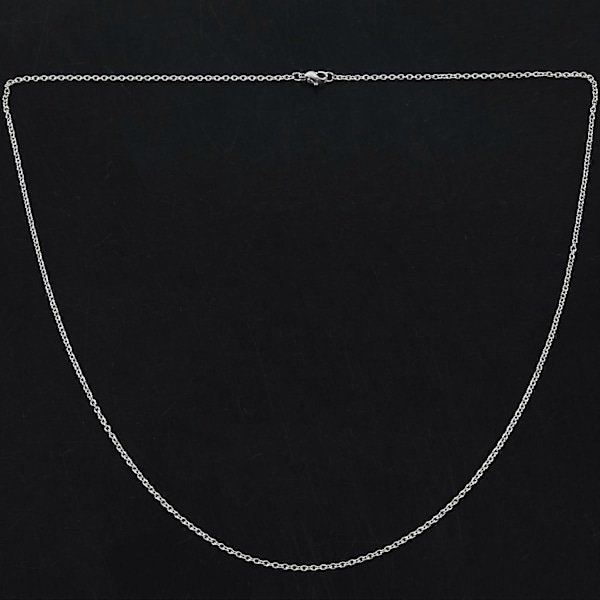 CASA Smycken Dam Halsband, rostfritt stål \"O\" kedja, Silver 2 mm bred 65 cm lång