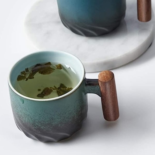 Trekopp med håndtak, keramisk kaffekopp, kaffepillekopp, keramisk tekopp, liten keramisk kaffekopp eller tekopp med 70 ml.（CA)