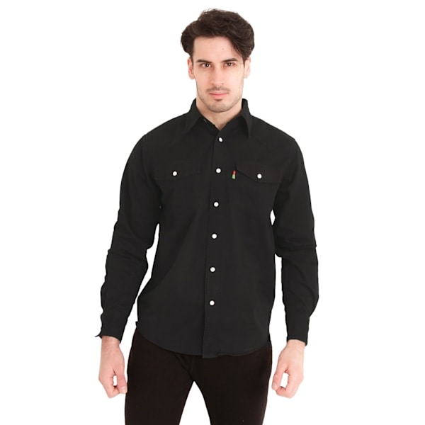 Duke Herr D555 Western Denimskjorta Medium Svart Black Medium_ca