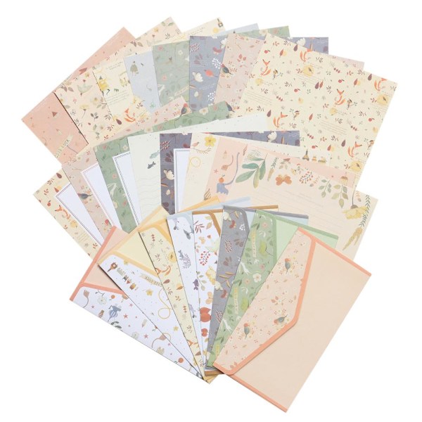 Kirjepaperia ja kirjekuoria 48 kpl + 24 kpl