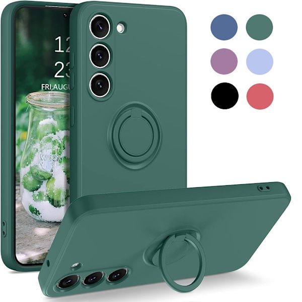 Samsung S22 - Valitse Väri Silikonikuori Iskunvaimennus Magneettinen Sormus Läpinäkyvä Läpinäkyvä_ca Transparent Transparent