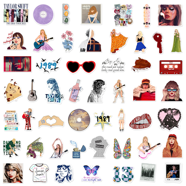 200 stk klistremerker Taylor Swift klistremerker Graffiti klistremerker