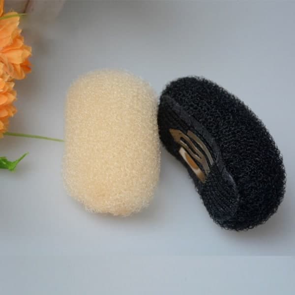 3 stk. Høj Hårnål Puffy Hårpude Sort Black