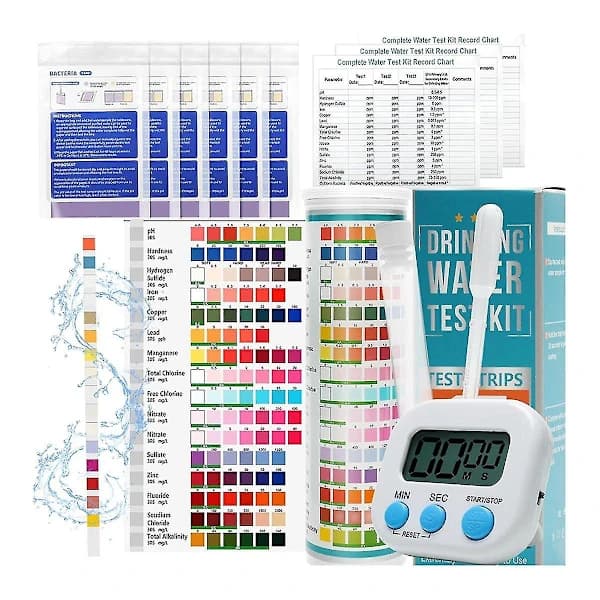 17-i-1 Dricksvattentestkit 138P 125 Vattenkvalitet Testremsor 6 E. coli Testremsor kompatibel Bly Ir-B13