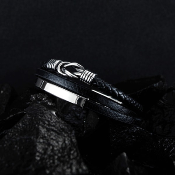 Äkta läderarmband för män, handgjorda justerbara armband