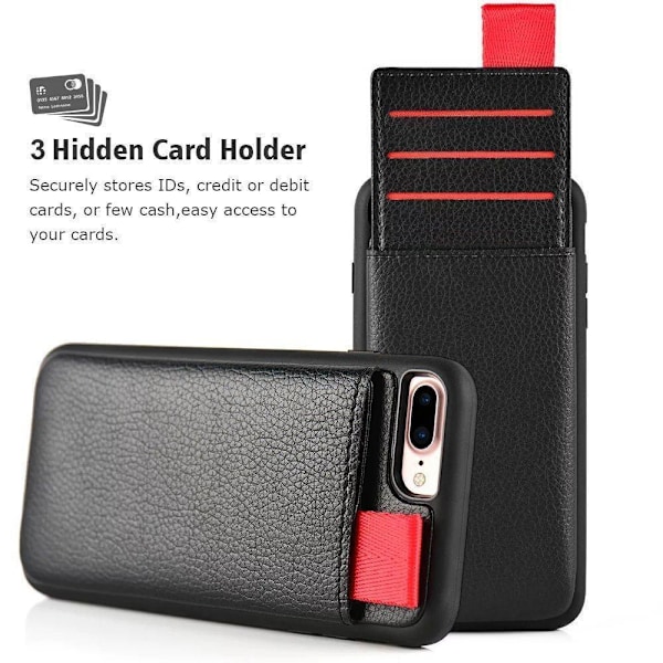 iPhone 13 Pro Max - Kuori piilotetulla korttilokerolla / Korttikotelo_ca Black Svart