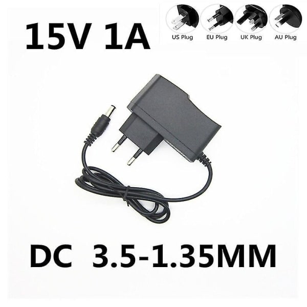 AC/DC-sovitin DC 15V 1A 1000mA AC 100-240V