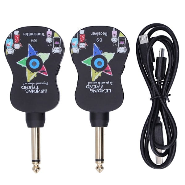 Trådløst gitarsystem Digital sender mottaker med reverb diskant bassjustering B9