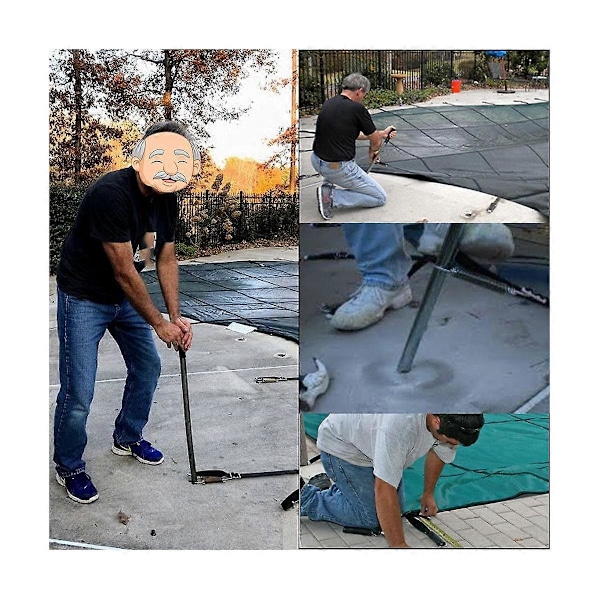 CASA Pool Cover Værktøj Swimmingpool Stang 67 cm Pool Sikkerhedsdækken Installations- og Fjernelsesværktøj
