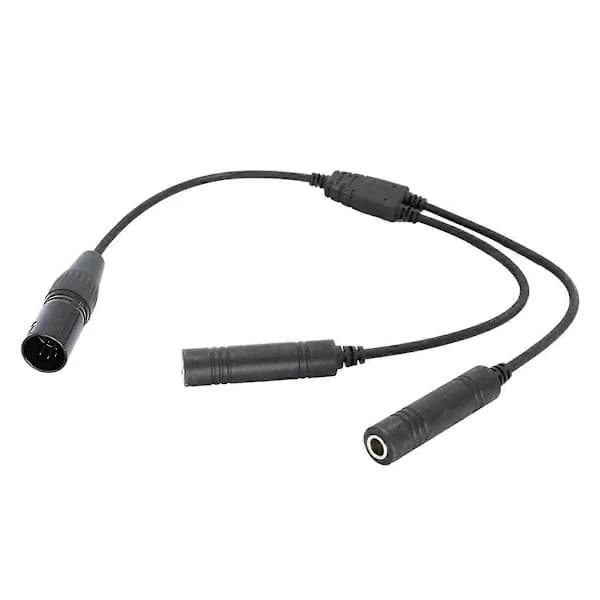 GA Dobbelte Stik til Airbus 5 Pin XLR Adapter Sort Flyvehovedtelefonkabel Universal til Fly Com