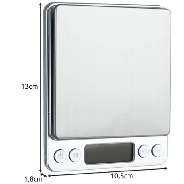 Digital Scale / Kitchen Scale 0.01g-500g Silver Silver