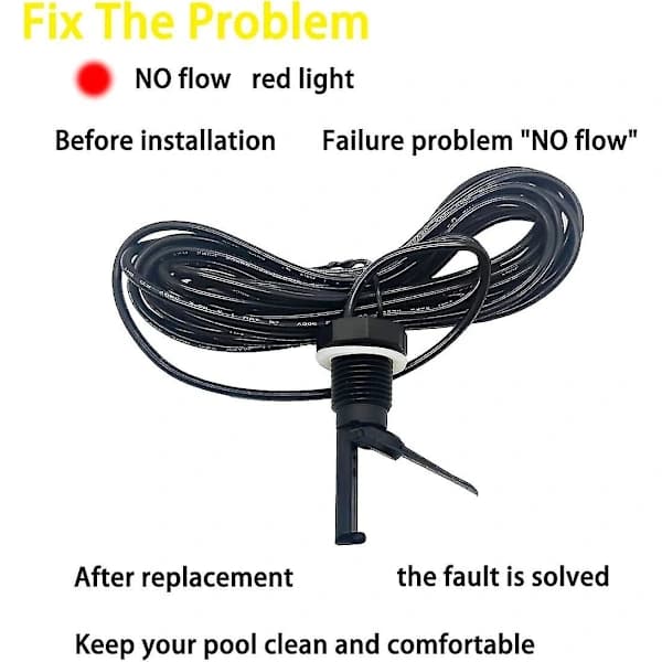 [CA] OEM Glx-flo-rp Flow Switch til Hayward Goldline Saltsystem, Erstatningssæt til flow sensor til Hayward Goldline Aquarite Salt