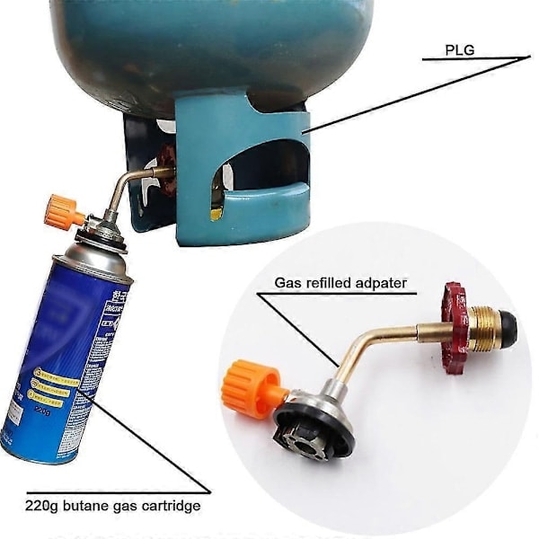 Påfyllningsbar adapteranslutningsventil för gas butanflaskor tank utomhuscamping-Xin