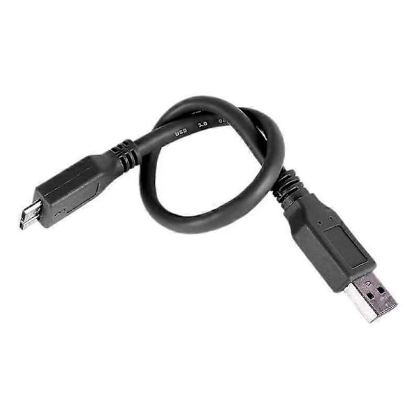 -B Datakabel, USB 3.0 Typ A Hane till -B Kabel Lämplig för Telefoner, Kameror, Hårddiskar (0,3 Meter, Svart)