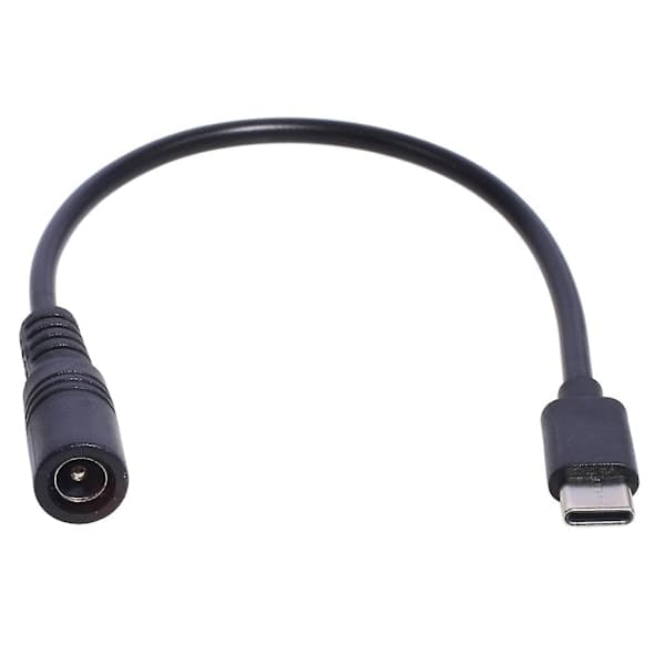 Type-C til DC Strømkabel 5V DC 5.5 x 2.1mm Hun til USB C Stik Ladekabel