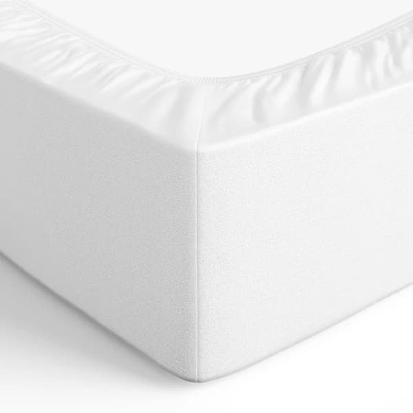 Basics Fitted Sheet, 180 x 200 x 30 cm, Polyester Microfiber til tykke madrasser op til 30 cm, hvid