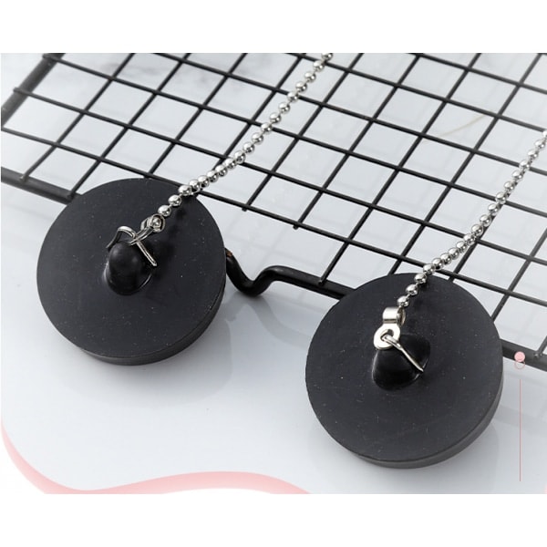 Universal Bath Plug [2 Pieces], Sink Plug with 40 cm Ball Chain