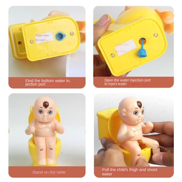 Skytte Vattenleksaker Spruta Docka Leksak VIT Vit