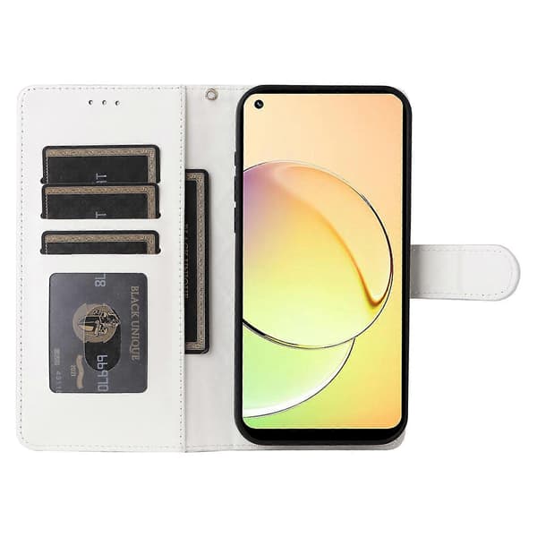 Læder Flip Cover til Realme 10 4G Hvid White