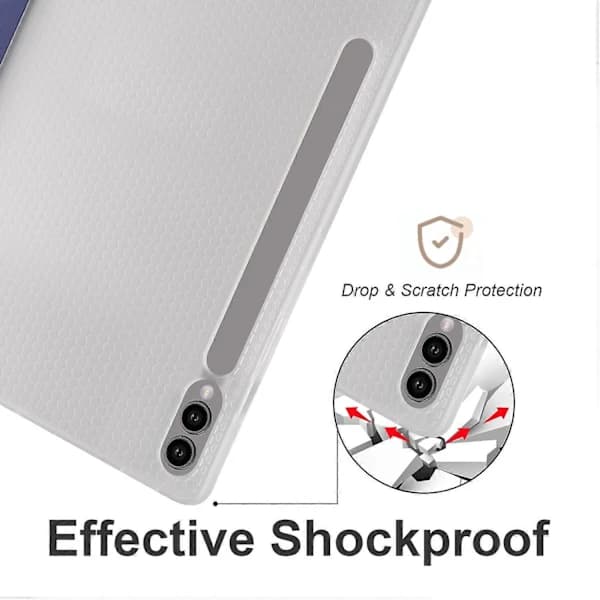 Etui til Samsung Galaxy Tab S10+ med Penholder Tri-Fold Stativ Tablet Beskyttelse Auto Væk/Sov