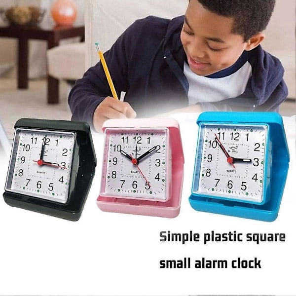 Alarm Clock Portable Silent Non Ticking Snooze Small Bedside Clock
