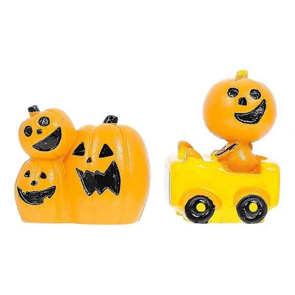 Halloween Græskar Ornament 2 stk Blandede Farver Dekoration