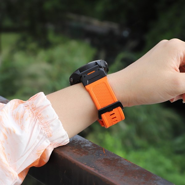 Fenix 5/5X/6X/7X 26 mm Klockarmband Robust Orange 74