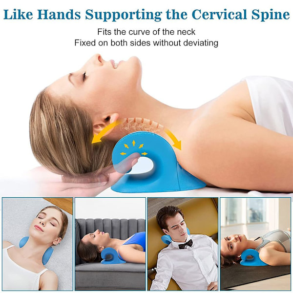 Nacke Axel Sträckare Avslappnare Cervical Kudde rosa blue