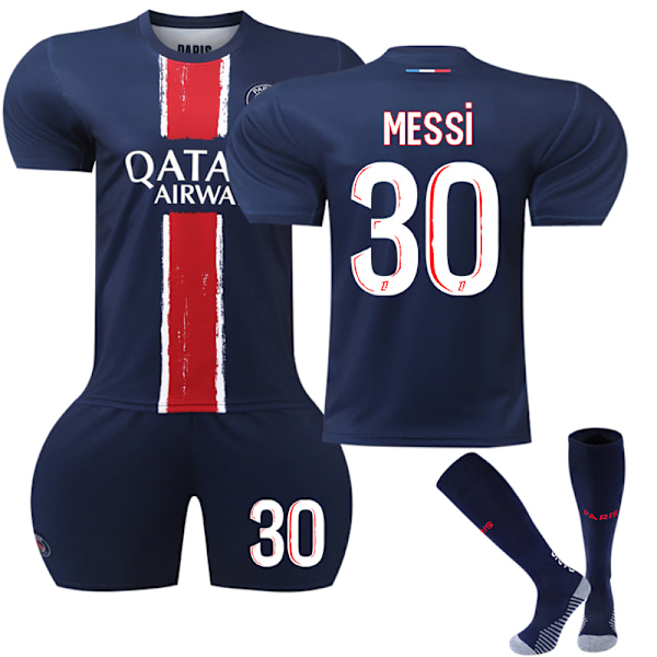 24-25 Paris Saint-Germain Fotbollströja för Barn Nr 30 Messi.CA 16