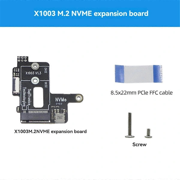 For Raspberry Pi 5 PCIe til M.2 NVMe HAT SSD MINI Adapterkort Svart