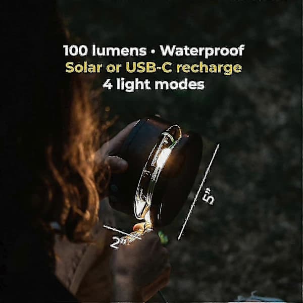 Solcellelyskæde 5,5m 100 Lumen Telefonoplader USB