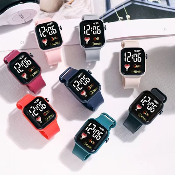 LED elektronisk klokke Digitalt armbåndsur ROSA