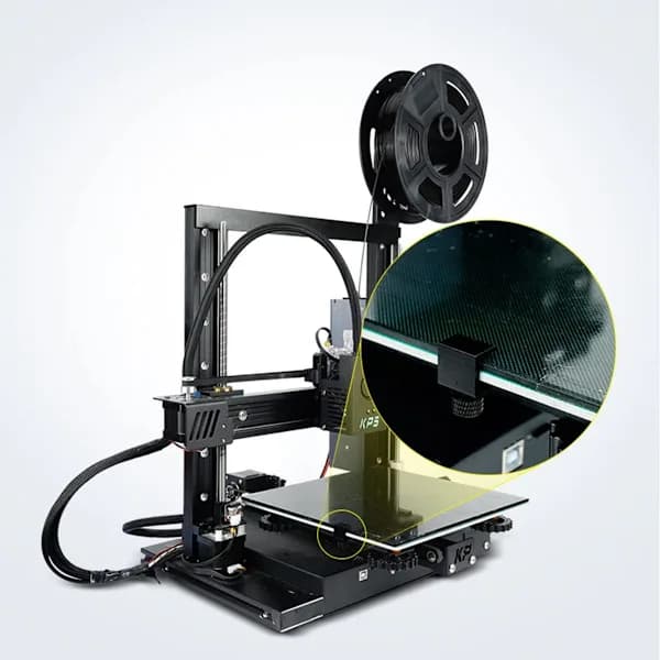 4 stk. justerbare 3D-printer glasklemmer til End 3 Pro