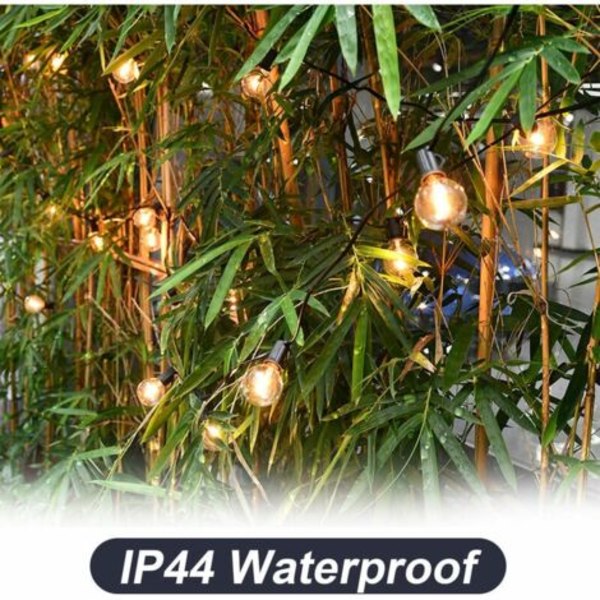 Ulisem Ampoule LED G40 globe AC230V, E12 base, IP44 vandtæt, varm hvid, ideel til boligindretning, fester, bryllupper..ca