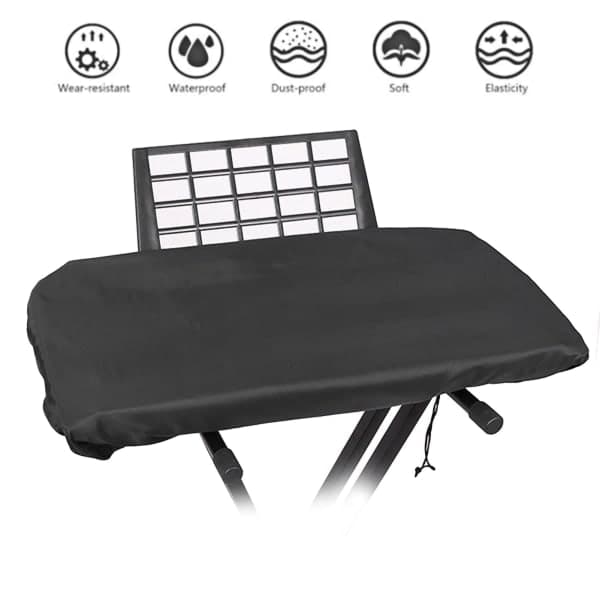 Digital Piano Keyboard Cover Waterproof Dustproof Music Accessory Black 61 Keys