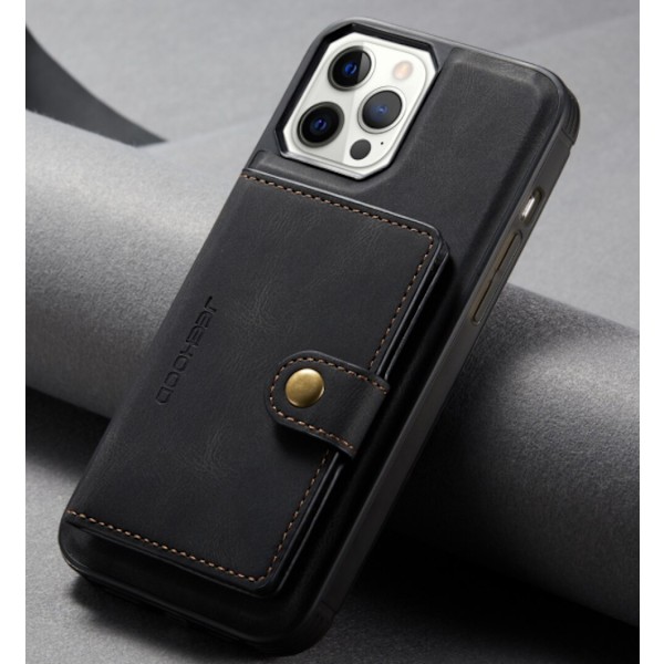 JEEHOOD 3i1vikbar pungetui til iPhone 12 |sort