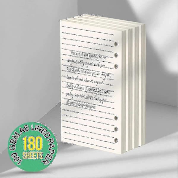 2-pack A6 Linjerat Papper Påfyllning För Filofax Personlig Kalender -gt