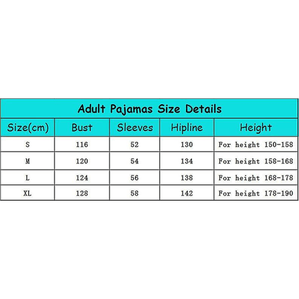 Stitch-Pyjama Anime-Sarjakuva Sovupuku Jumpsuit_y o Sininen M Blue M