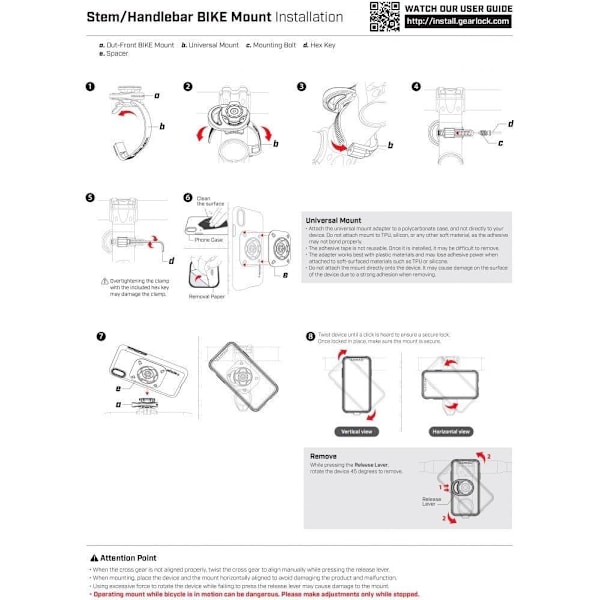 Spigen Gearlock MS100 Mobilholder For Sykkel / Sparkesykkel m.m