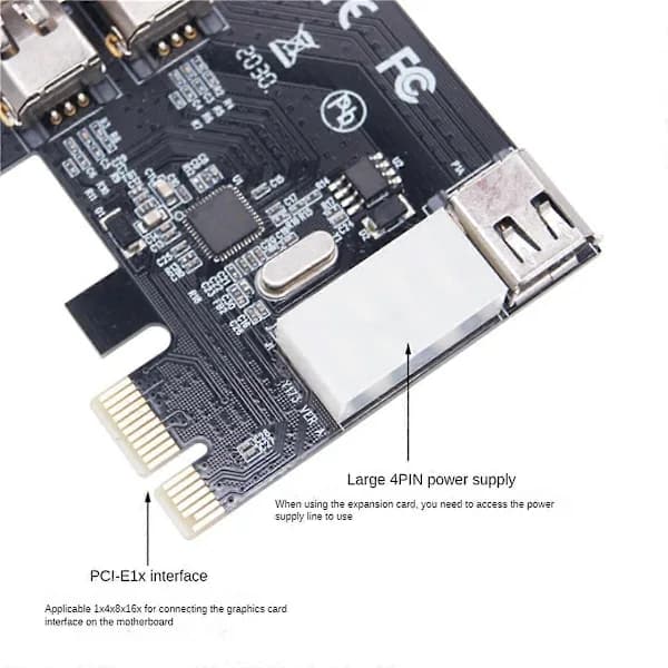 PCI-E 1X 1394 4 Port DV HD Video Capture Card Firewire-kort 800/400/200/100Mbps Stöder Hot-Swappin