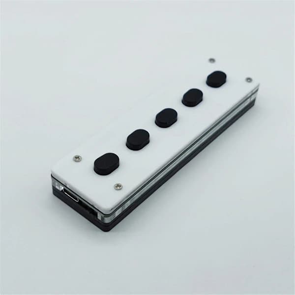 Tyst Silikon Bluetooth Tilpassbart Programmerings Makrotastatur 5-Taster Macropad Kopier Lim inn USB-Tastatur,B