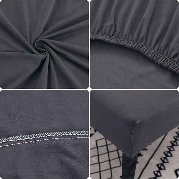 Ruokatuolinpäällinen, setti 4 tai 6, joustava irrotettava pestävä ruokatuolinsuoja koristeluun, istuinpäällinen hotelliin, harmaa grey 6pcs